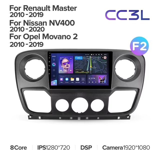 Штатная магнитола Teyes CC3L 4/64 Opel Movano 2 (2010-2019) F2