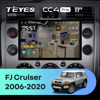 Штатная магнитола Teyes CC4 Pro 12/256 Toyota FJ Cruiser J15 (2006-2020) (11")
