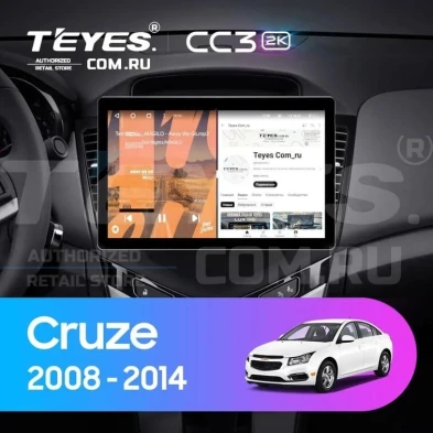 Штатная магнитола Teyes CC3 2K 360 6/128 Chevrolet Cruze J300 (2008-2014) (13")