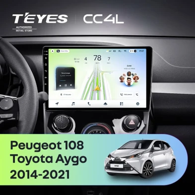 Штатная магнитола Teyes CC4L 6/64 Toyota Aygo B40 (2014-2021) F1