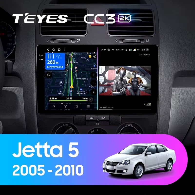 Штатная магнитола Teyes CC3 2K 360 6/128 Volkswagen Jetta 5 (2005-2010) F2