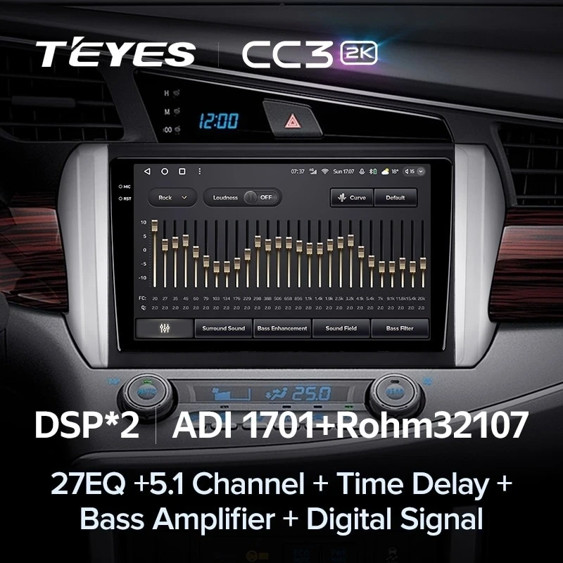 Штатная магнитола Teyes CC3 2K 360 6/128 Toyota Innova 2 (2015-2022)