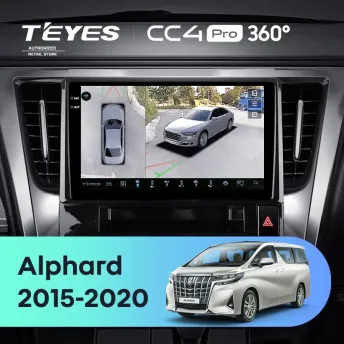 Штатная магнитола Teyes CC4 Pro 360 12/256 Toyota Alphard H30 (2015-2020)