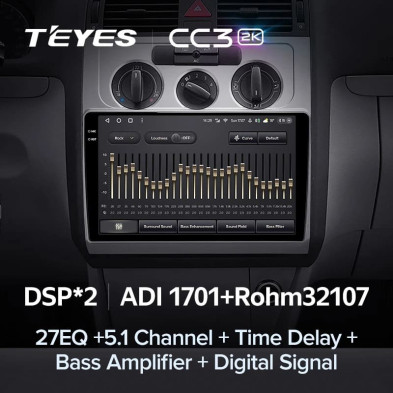 Штатная магнитола Teyes CC3 2K 360 6/128 Volkswagen Touran 1 (2003-2010)