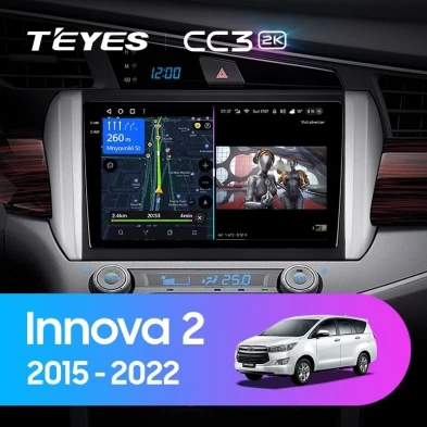 Штатная магнитола Teyes CC3 2K 6/128 Toyota Innova 2 (2015-2022)