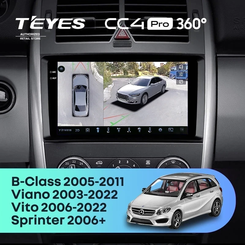 Штатная магнитола Teyes CC4 Pro 360 8/128 Mercedes-Benz Sprinter W906 (2006+)