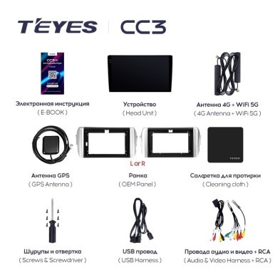 Штатная магнитола Teyes CC3L 4/32 Toyota Innova 2 (2015-2022)
