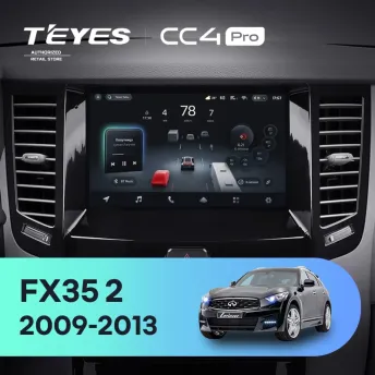 Штатная магнитола Teyes CC4 Pro 12/256 Infiniti FX35 2 (2009-2013) Тип-A