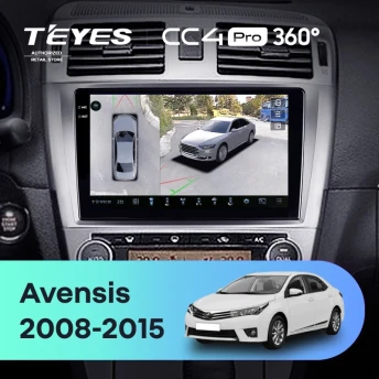 Штатная магнитола Teyes CC4 Pro 360 8/128 Toyota Avensis 3 (2008-2015) F1