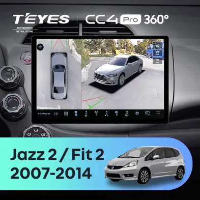 Штатная магнитола Teyes CC4 Pro 360 8/128 Honda Jazz 2 (2007-2014) (13")