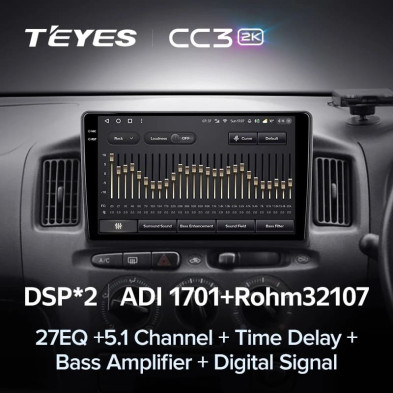 Штатная магнитола Teyes CC3 2K 4/64 Toyota Probox XP50 XP160 (2002-2014) Правый руль