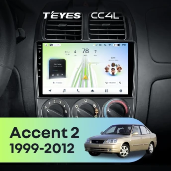 Штатная магнитола Teyes CC4L 6/64 Hyundai Accent II LC2 (1999-2012) F2