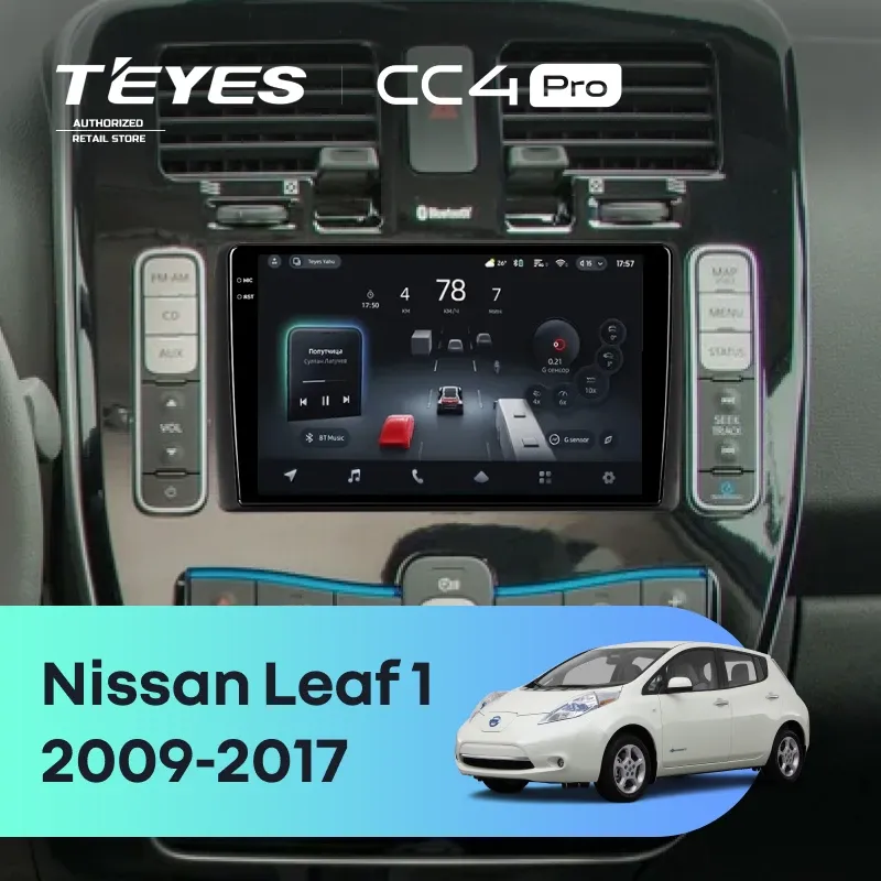 Штатная магнитола Teyes CC4 Pro 12/256 Nissan Leaf 1 (2009-2017)