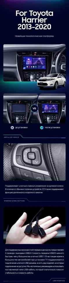 Штатная магнитола Teyes CC3 2K 4/32 Toyota Highlander 1 XU20 (2001-2007)