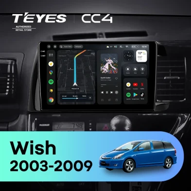 Штатная магнитола Teyes CC4 8/128 Toyota Wish (2003-2009) F1 Правый руль