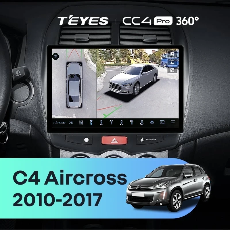 Штатная магнитола Teyes CC4 Pro 360 8/128 Citroen C4 Aircross (2010-2017) Тип-A (11")