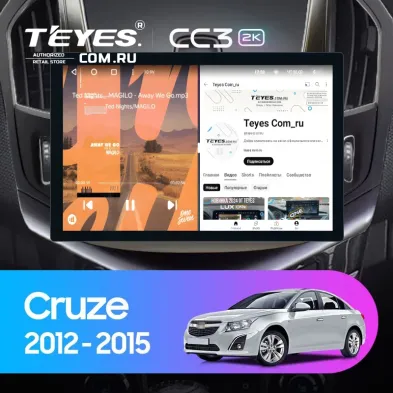 Штатная магнитола Teyes CC3 2K 4/64 Chevrolet Cruze J300 J308 (2012-2015) F2 (11") (черная)